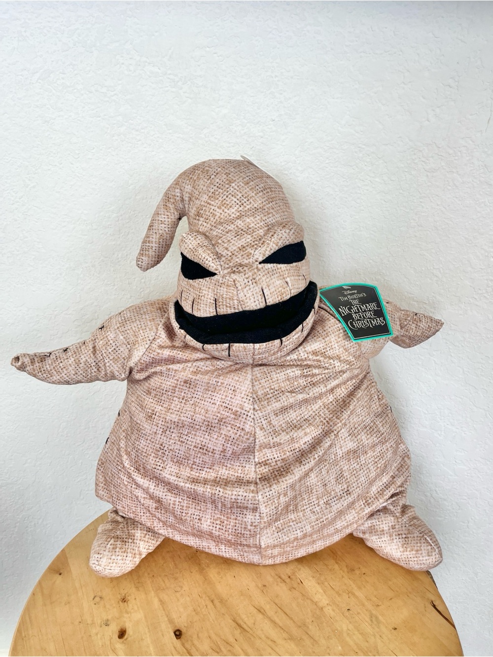Disney The Nightmare Before Christmas Oogie Boogie 16” Tan Pillow Plush Doll NWT